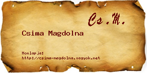 Csima Magdolna névjegykártya